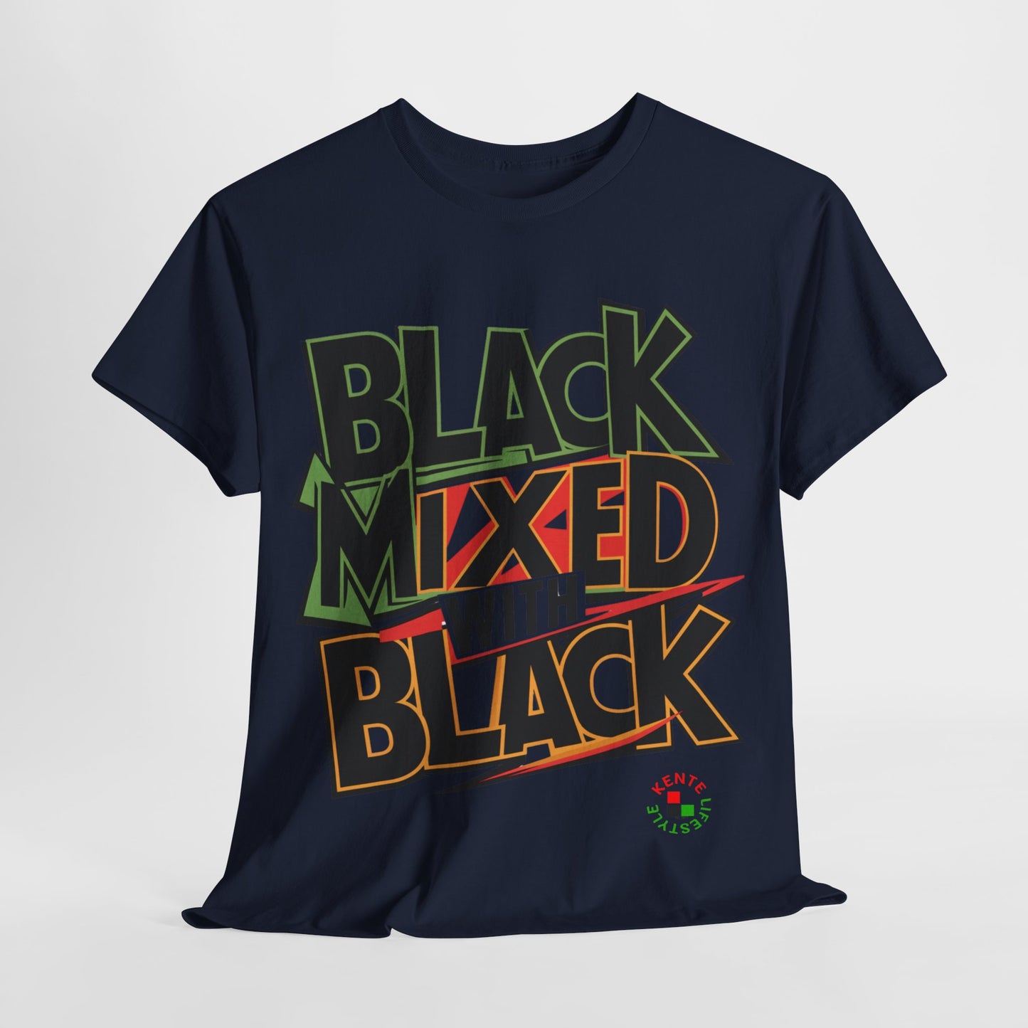 "Black Mixed with Black" -- T-shirt