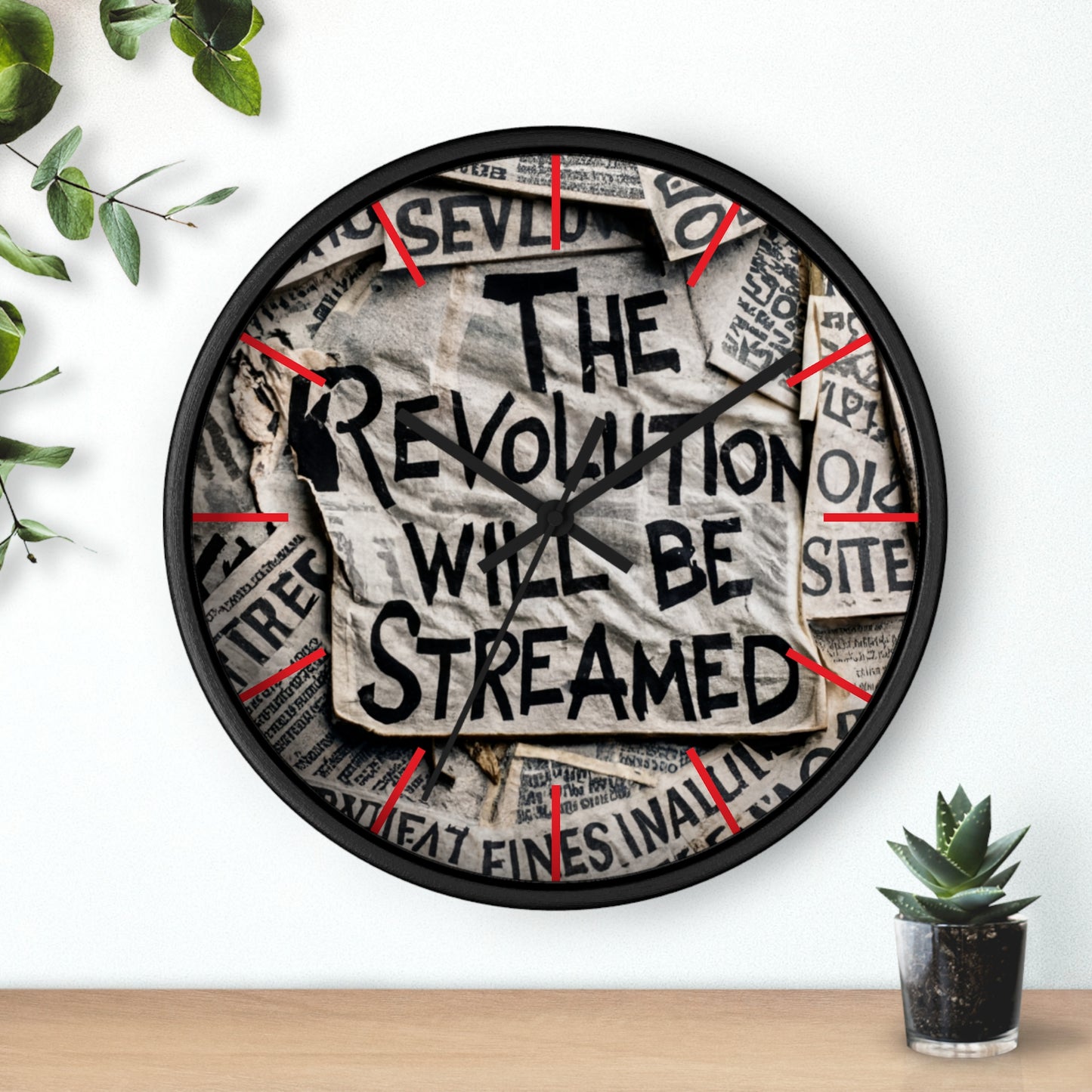 "The Revolution will be Streamed" Wall Clock