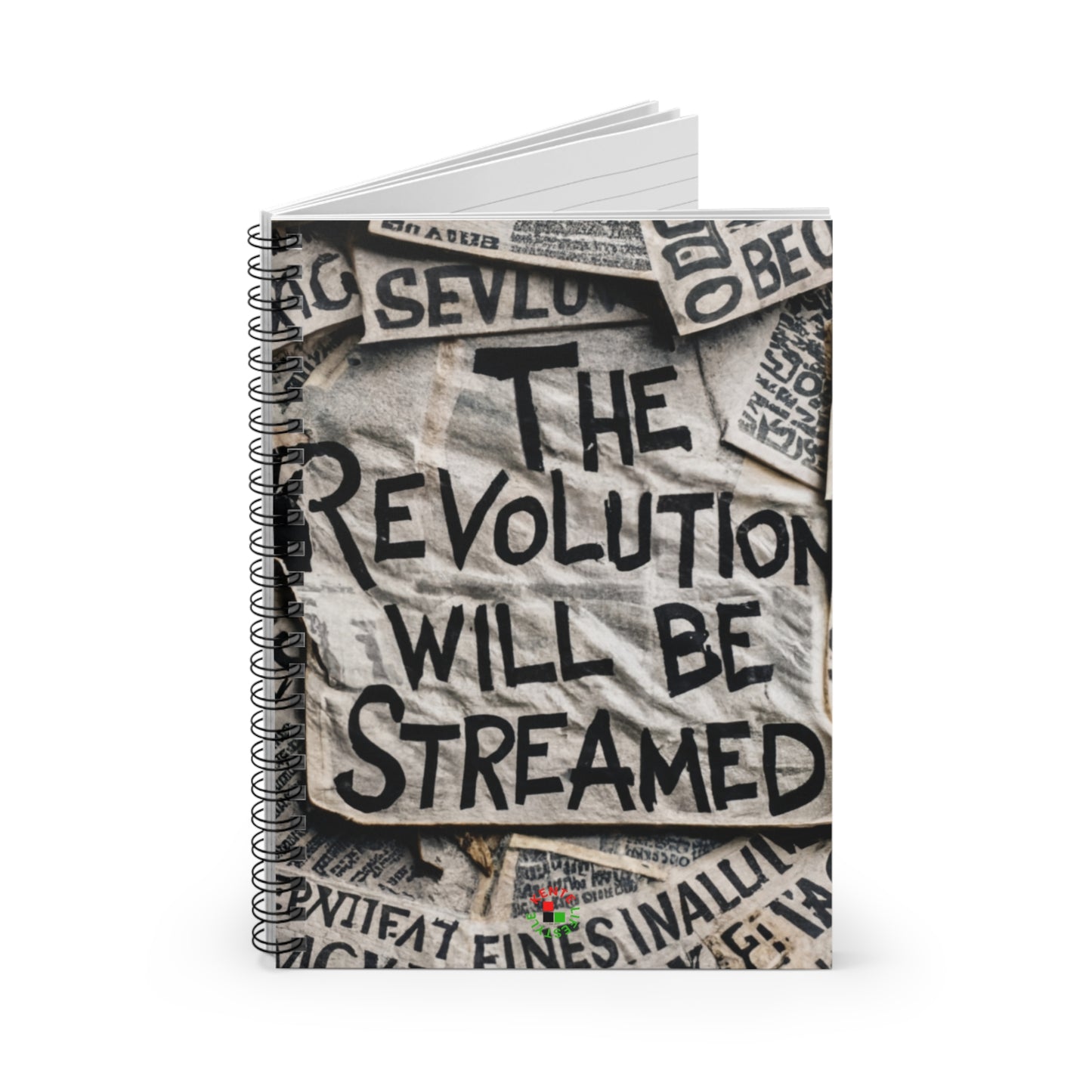 "The Revolution will be streamed" Spiral Notebook (Ruled Line)